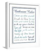 Bath Rules b 2-Lauren Gibbons-Framed Art Print