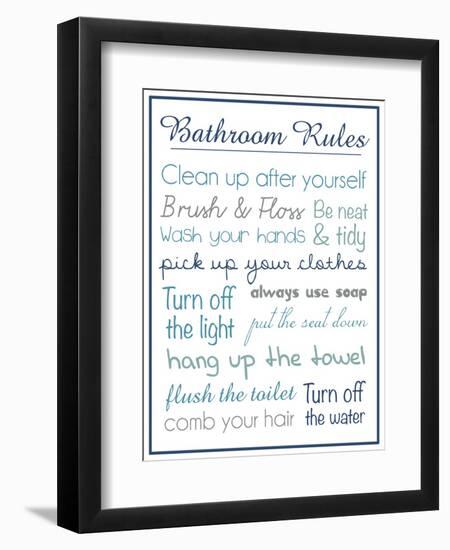 Bath Rules b 2-Lauren Gibbons-Framed Premium Giclee Print