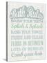 Bath Rules-Erin Clark-Stretched Canvas
