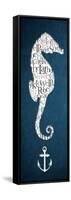 Bath Seahorse I-Elizabeth Medley-Framed Stretched Canvas