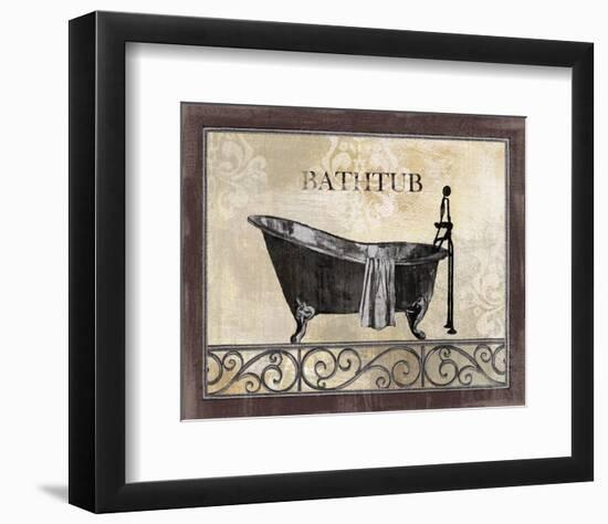 Bath Silhouette II-null-Framed Art Print