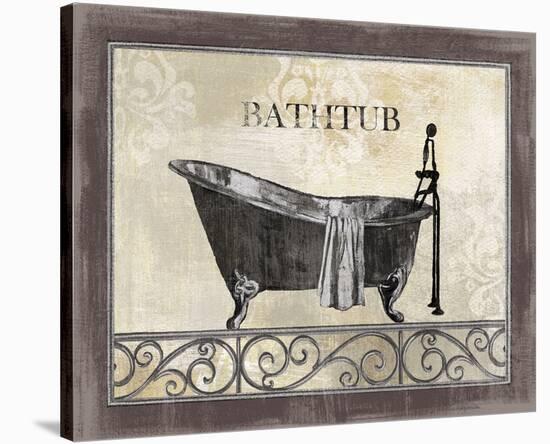 Bath Silhouette II-null-Stretched Canvas