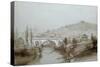 Bath. St. James's Bridge, 1846 (Wash Drawing)-John Cooke Bourne-Stretched Canvas