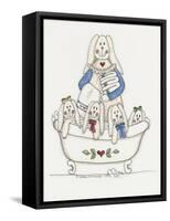 Bath Time Bunnies 2-Debbie McMaster-Framed Stretched Canvas