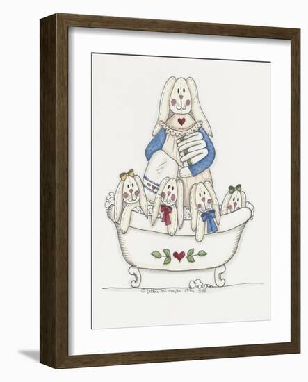 Bath Time Bunnies 2-Debbie McMaster-Framed Giclee Print