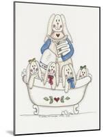 Bath Time Bunnies 2-Debbie McMaster-Mounted Giclee Print