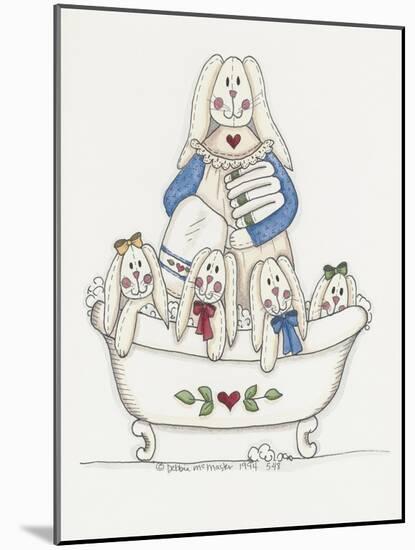 Bath Time Bunnies 2-Debbie McMaster-Mounted Giclee Print