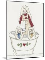 Bath Time Bunnies 3-Debbie McMaster-Mounted Giclee Print