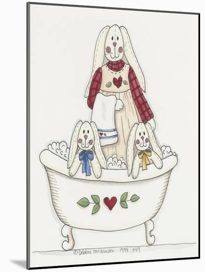 Bath Time Bunnies 3-Debbie McMaster-Mounted Giclee Print