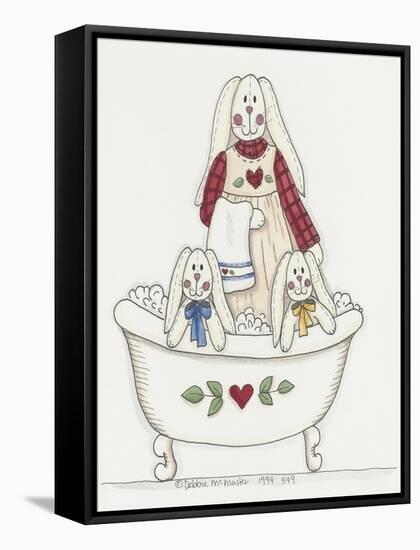 Bath Time Bunnies 3-Debbie McMaster-Framed Stretched Canvas