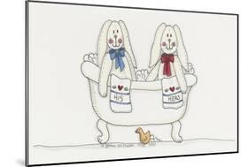 Bath Time Bunnies-Debbie McMaster-Mounted Giclee Print