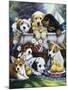 Bath Time Pups-Jenny Newland-Mounted Giclee Print