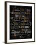 Bath Typography Gold-Jace Grey-Framed Art Print