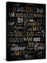 Bath Typography Gold-Jace Grey-Stretched Canvas