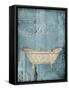 Bath-Jace Grey-Framed Stretched Canvas