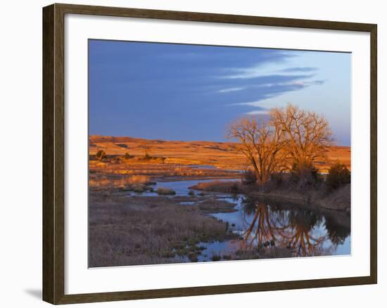 Bathed in Sunset Light the Calamus River in Loup County, Nebraska, USA-Chuck Haney-Framed Photographic Print