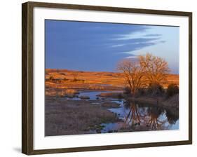 Bathed in Sunset Light the Calamus River in Loup County, Nebraska, USA-Chuck Haney-Framed Photographic Print