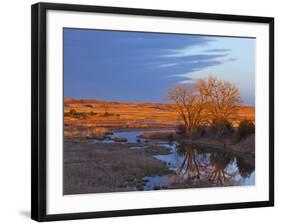 Bathed in Sunset Light the Calamus River in Loup County, Nebraska, USA-Chuck Haney-Framed Photographic Print