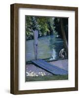 Bather About to Plunge Into the River Lyrres-Gustave Caillebotte-Framed Giclee Print