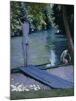 Bather About to Plunge Into the River Lyrres-Gustave Caillebotte-Mounted Giclee Print