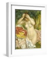 Bather Arranging Her Hair, 1893-Pierre-Auguste Renoir-Framed Giclee Print