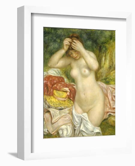 Bather Arranging Her Hair, 1893-Pierre-Auguste Renoir-Framed Giclee Print