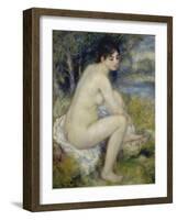 Bather Drying Herself, 1883-Pierre-Auguste Renoir-Framed Giclee Print