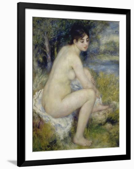 Bather Drying Herself, 1883-Pierre-Auguste Renoir-Framed Giclee Print