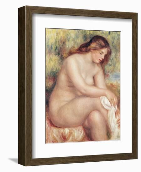 Bather Drying Herself, circa 1910-Pierre-Auguste Renoir-Framed Giclee Print