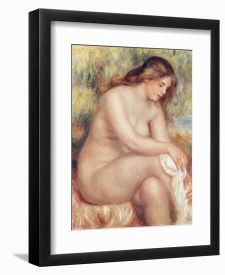 Bather Drying Herself, circa 1910-Pierre-Auguste Renoir-Framed Giclee Print