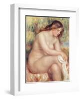 Bather Drying Herself, circa 1910-Pierre-Auguste Renoir-Framed Giclee Print