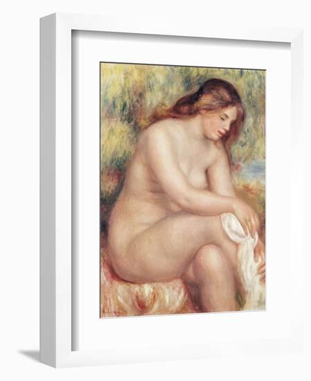 Bather Drying Herself, circa 1910-Pierre-Auguste Renoir-Framed Giclee Print
