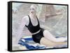 Bather in Black Swimming Suit-Jacqueline Marval-Framed Stretched Canvas