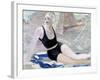 Bather in Black Swimming Suit-Jacqueline Marval-Framed Giclee Print