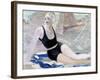 Bather in Black Swimming Suit-Jacqueline Marval-Framed Giclee Print