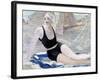 Bather in Black Swimming Suit-Jacqueline Marval-Framed Giclee Print