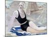 Bather in Black Swimming Suit-Jacqueline Marval-Mounted Giclee Print