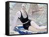 Bather in Black Swimming Suit-Jacqueline Marval-Framed Stretched Canvas