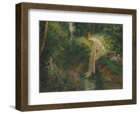 Bather in the Woods, 1895-Camille Pissarro-Framed Giclee Print