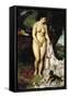 Bather (La Baigneuse Au Griffon), 1870-Pierre-Auguste Renoir-Framed Stretched Canvas