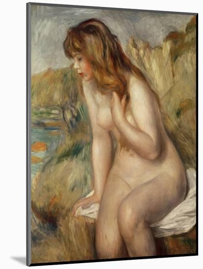 Bather Seated on a Rock, 1892-Pierre-Auguste Renoir-Mounted Giclee Print