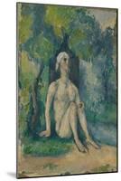 Bather Sitting near the Water, 1876-Paul Cezanne-Mounted Giclee Print