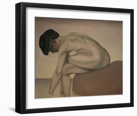 Bather Sitting on a Rock-Félix Vallotton-Framed Giclee Print