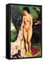 Bather with a Terrier-Pierre-Auguste Renoir-Framed Stretched Canvas