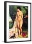 Bather with a Terrier-Pierre-Auguste Renoir-Framed Art Print