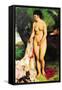 Bather with a Terrier-Pierre-Auguste Renoir-Framed Stretched Canvas