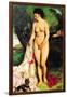 Bather with a Terrier-Pierre-Auguste Renoir-Framed Art Print