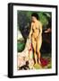 Bather with a Terrier-Pierre-Auguste Renoir-Framed Art Print