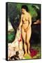 Bather with a Terrier-Pierre-Auguste Renoir-Framed Stretched Canvas