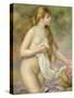 Bather with Long Hair, circa 1895-Pierre-Auguste Renoir-Stretched Canvas